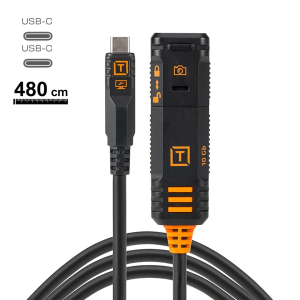 【予約受付中/-6/14キャンペーン】TETHER TOOLS(テザーツールズ) テザープロ オプティマ 10G USB-C ロッキング エクステンション ケーブル（4.8m）ブラック TBP3G2-BLK