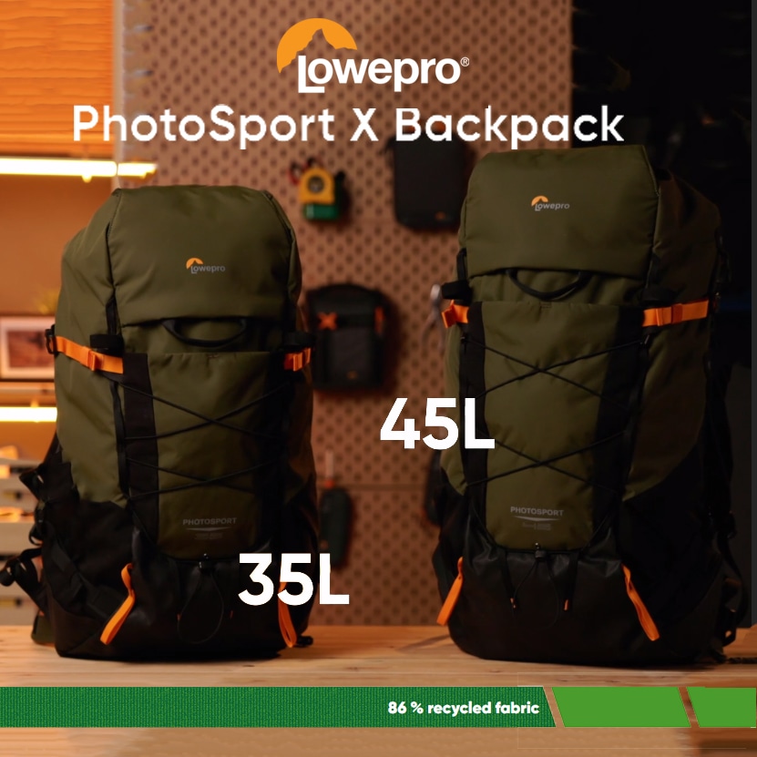 【Lowpro】アウトドア志向フォトグラファー向けPhotoSport X シリーズ『フォトスポーツ X BP』
